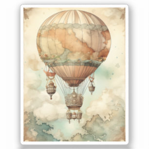 Vintage Steampunk Luftballong (5) Klistermärken