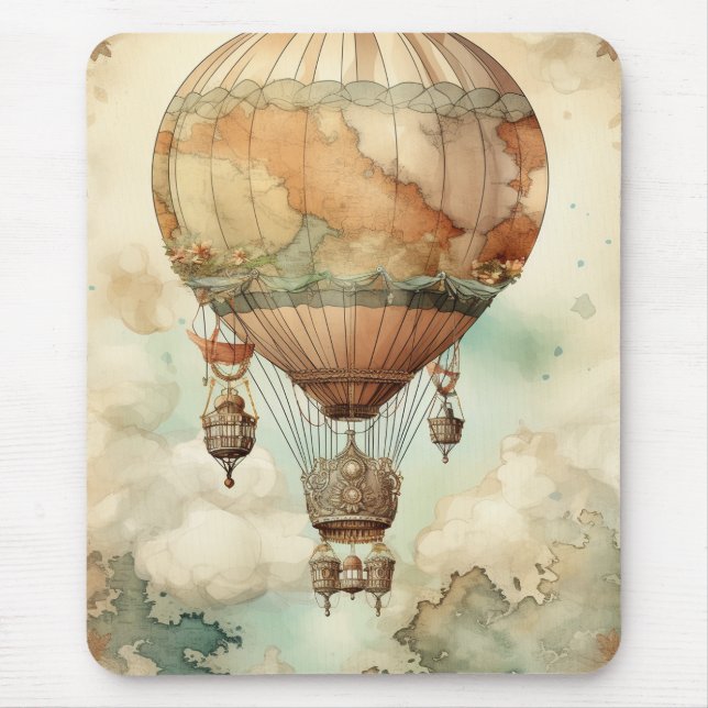 Vintage Steampunk Luftballong (5) Musmatta (Framsidan)