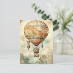 Vintage Steampunk Luftballong (5) Vykort