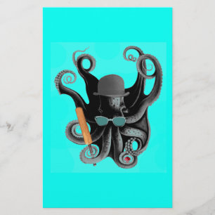 vintage steampunk octopus cricketer