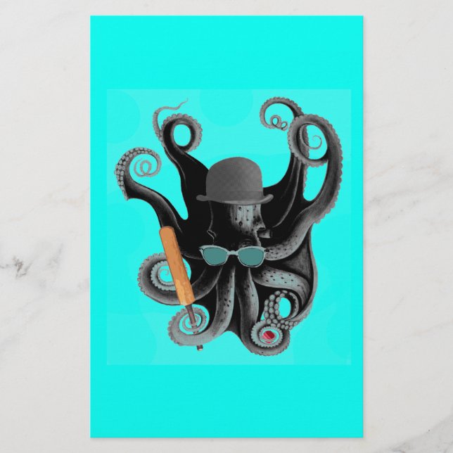 vintage steampunk octopus cricketer (Framsida)