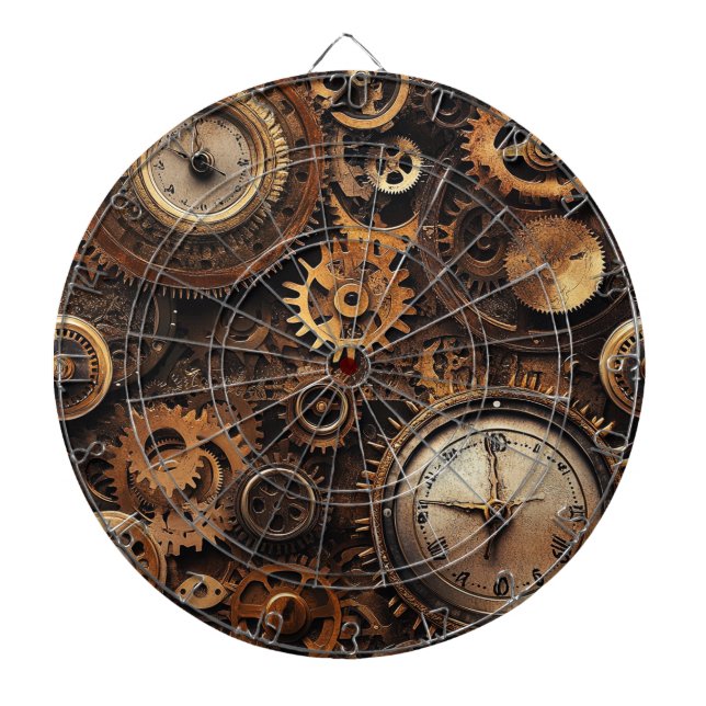 Vintage Steampunk Pildarts tavla Darttavla (Framsidan)