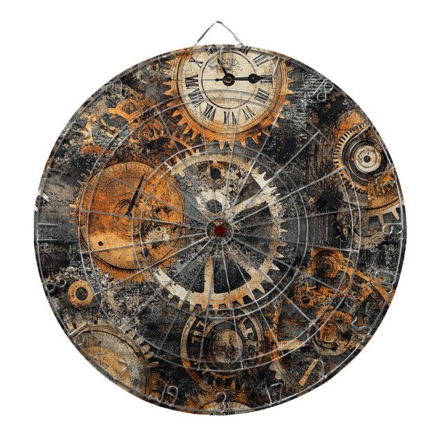 Vintage Steampunk Pildartstavla Darttavla (Framsidan)