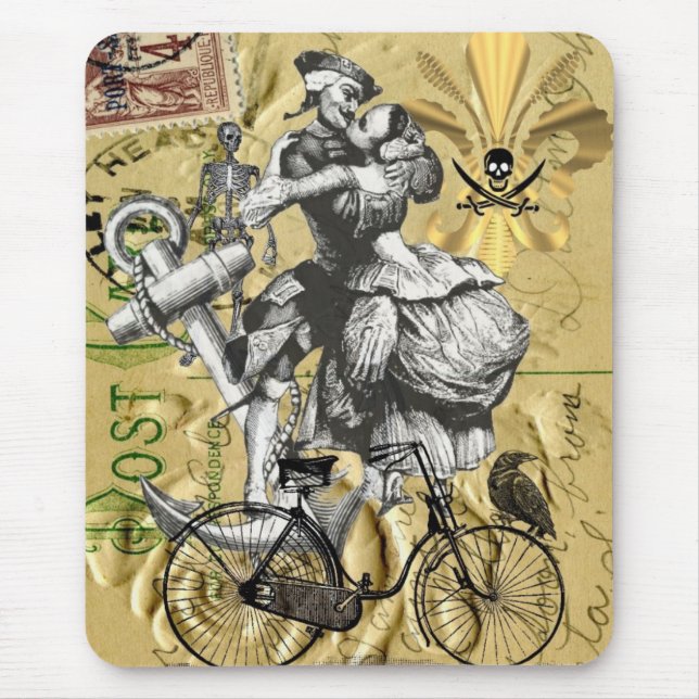 Vintage steampunk pirat musmatta (Framsidan)