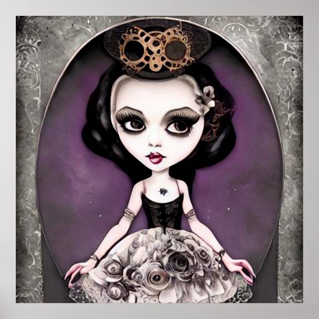 Vintage Steampunk Princess Doll Poster (Framsidan)