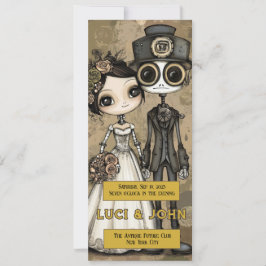 Vintage Steampunk Quirky Bröllopsinbjudans Inbjudningar