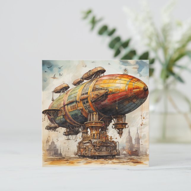 Vintage Steampunk Zeppelin (1) (Stående Fram)