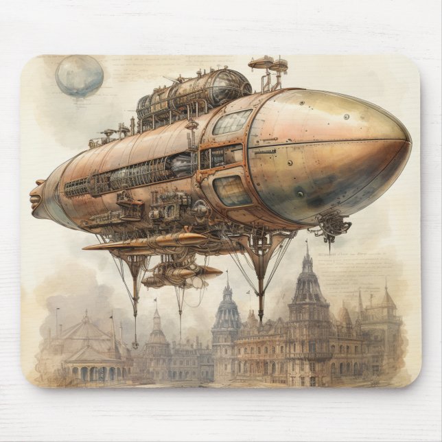 Vintage Steampunk Zeppelin (12) Musmatta (Framsidan)