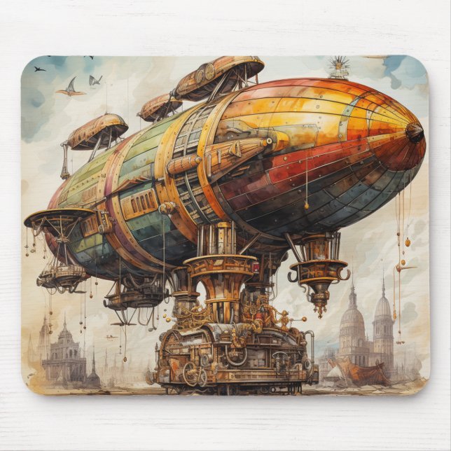 Vintage Steampunk Zeppelin (1) Musmatta (Framsidan)