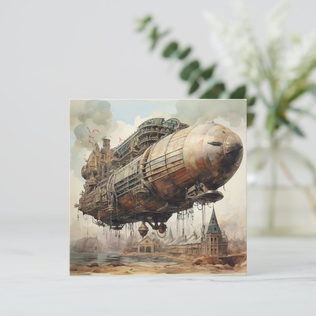 Vintage Steampunk Zeppelin (2) (Stående Fram)