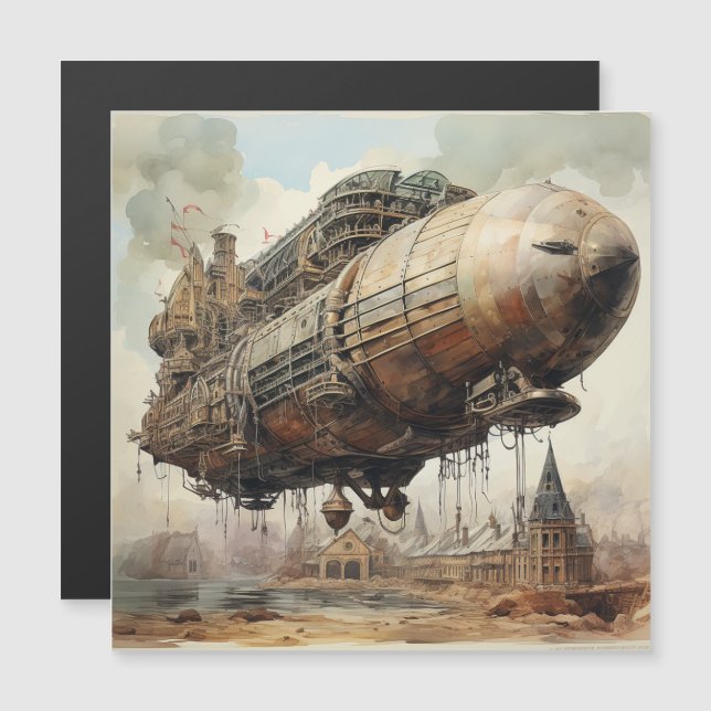 Vintage Steampunk Zeppelin (2) (Fram/baksida)