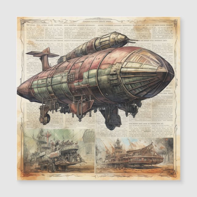 Vintage Steampunk Zeppelin (6) (Framsida)