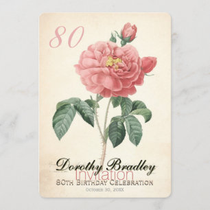 Vintage steg den 80th inbjudningar