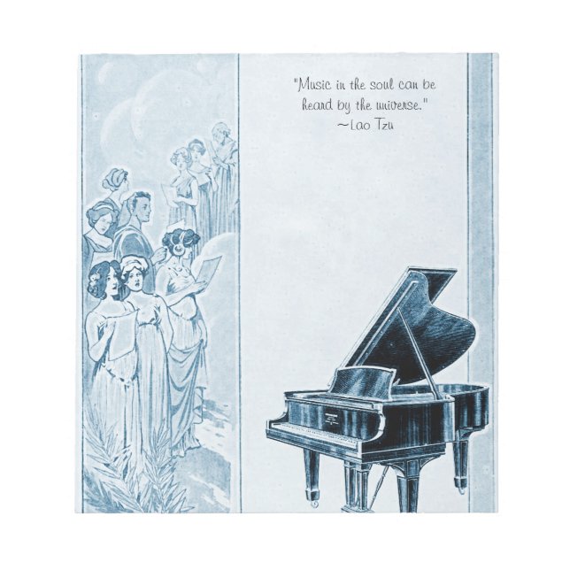 Vintage Steinway Piano Änglar Ad Anteckningsblock (Framsida)