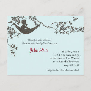Vintage Sten-a-bye Baby Shower-inbjudan Inbjudningar