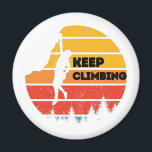 Vintage Sten klätteruppgång Retro Climate Silhouet Magnet<br><div class="desc">Vintage sten klätterdesign från fasdesign är perfekt för sten-klättrare som klättrar i kärlek Retro sten. Eller ge den här coolan,  Vintagen Indoor sten klätterbar som en perfekt- eller julklapp för din sten klättervän. Skaffa ett klimat som är en unik gåva till roligten i år.</div>
