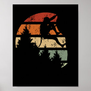 Vintage sten klätterupprullningshallen klättrar up poster