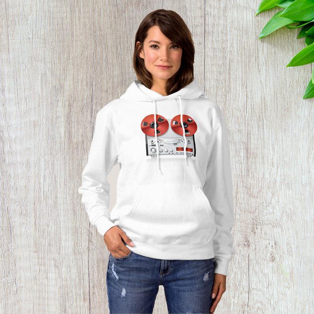 Vintage Stereo Womens Hoodie T Shirt (Skapare uppladdad)