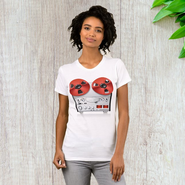 Vintage Stereo Womens T-Shirt (Skapare uppladdad)