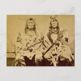 Vintage Stereoview vid rådet i Sioux Krig Vykort