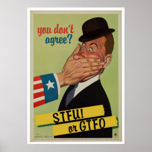 Vintage STFU eller GTFO Poster