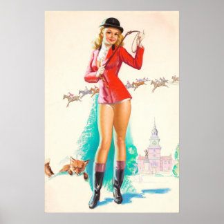 Vintage-stift upp flicka poster