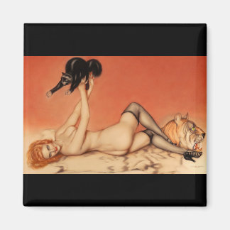 Vintage-stift upp flickmagnet magnet