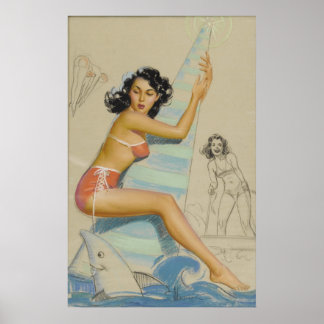 Vintage-stift upp poster