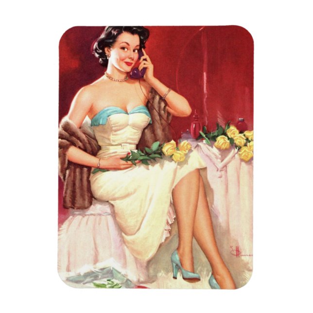 Vintage-stift upp Retro Flexibel Magnet (Vertikal)