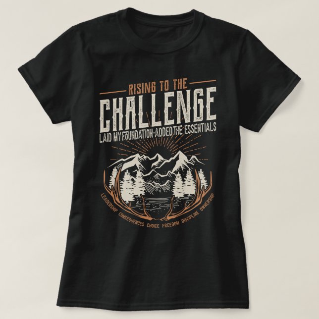 Vintage Stigning till Christian Challenge CC T Shirt (Design framsida)