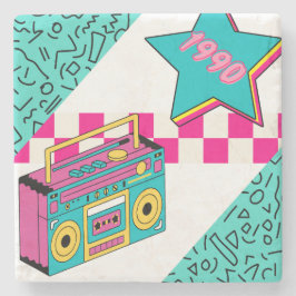 Vintage Stil 1990 Stereo Stenunderlägg