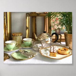 Vintage Stil Aeftermiddag Tea Poster