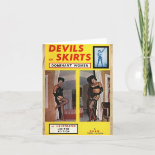 Vintage-Stil-anteckningskort för "Djävulen i kjola Helgkort