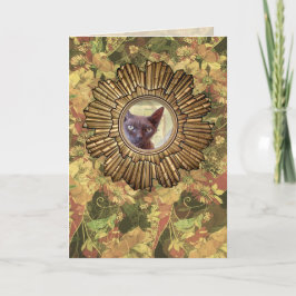 Vintage Stil Art Deco Devon Rex Cat Kort