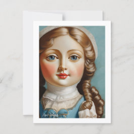 Vintage Stil Art Doll Vykort