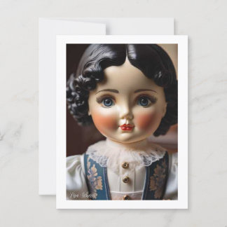 Vintage Stil Art Doll-vykort Vykort
