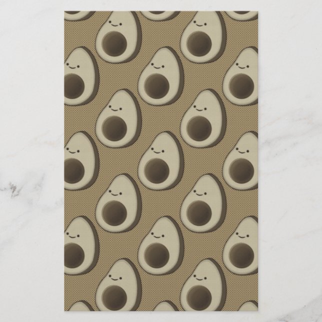 Vintage Stil Avocado Mönster (Framsida)