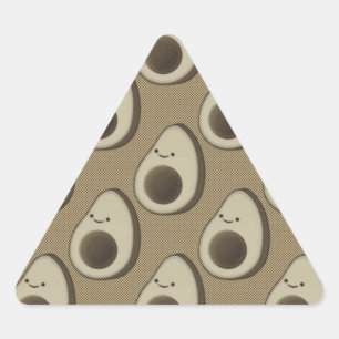 Vintage Stil Avocado Mönster Triangelformat Klistermärke