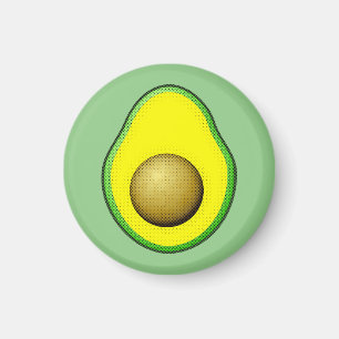 Vintage Stil Avocado Teckning Magnet