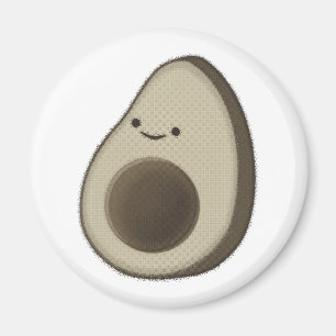 Vintage Stil Avocado Teckning Magnet