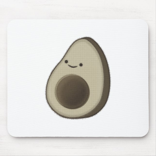 Vintage Stil Avocado Teckning Musmatta (Framsidan)