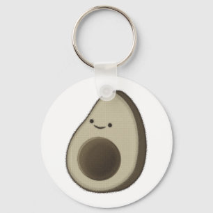 Vintage Stil Avocado Teckning Nyckelring
