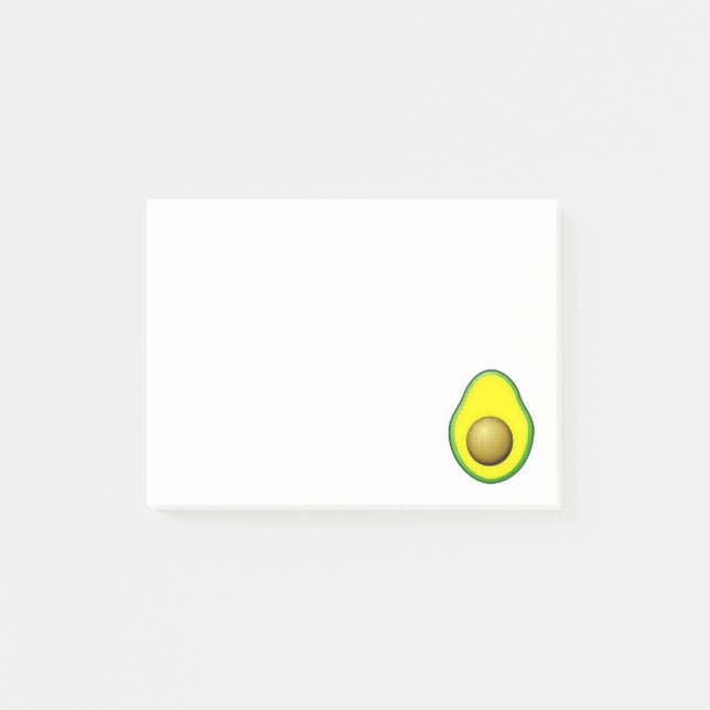 Vintage Stil Avocado Teckning Post-it Notes Block (Framsida)