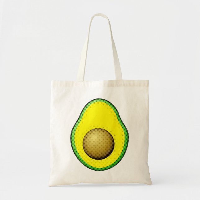 Vintage Stil Avocado Teckning Tygkasse (Framsidan)