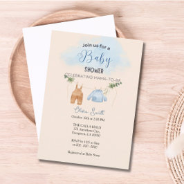 Vintage Stil Baby Shower Inbjudningar
