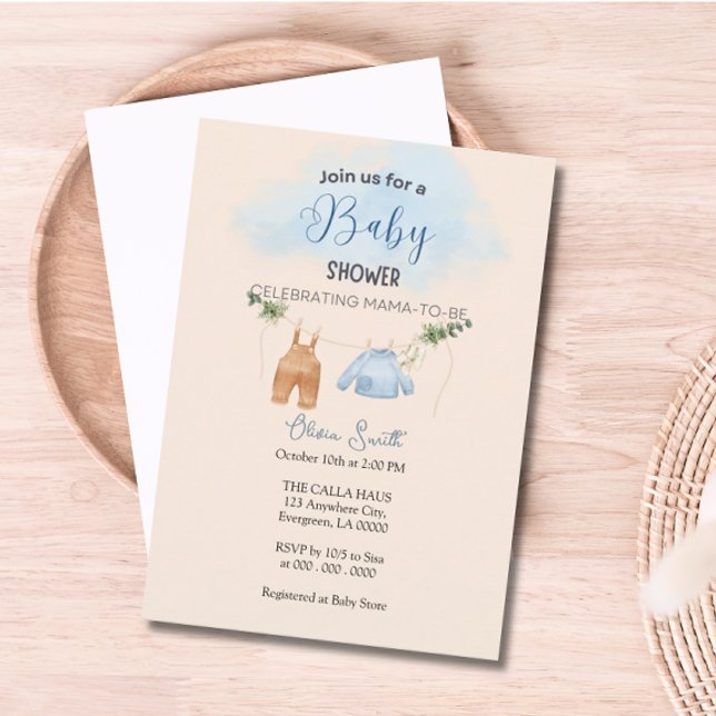 Vintage Stil Baby Shower Inbjudningar (Vintage Style Baby Shower Invitation)