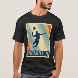 Vintage Stil Badminton T-Shirt