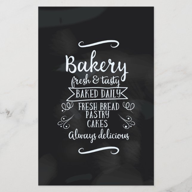 Vintage stil Bakery Chalkboard poster (Framsida)