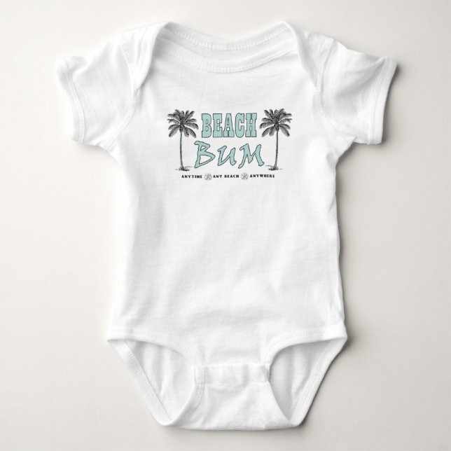 Vintage Stil Beach Bum Baby Onsie Tee (Framsida)