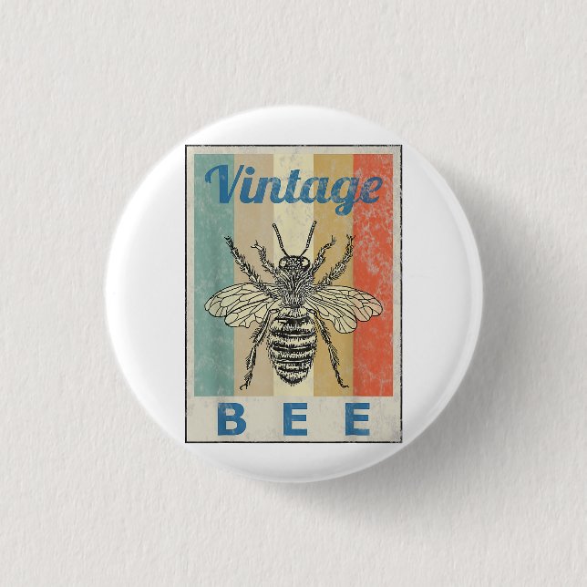 Vintage Stil Bee Queen Biodling Bebiodling Knapp (Framsida)